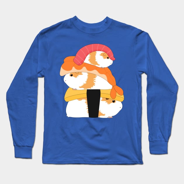 Guinea Pig Sushi Long Sleeve T-Shirt by LulululuPainting